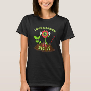 Camiseta Amar jardinagem a vida é um jardim cave-o Jardim