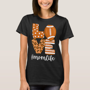Camiseta Amar Jogador De Vida Da Mãe Americana Com Leopar