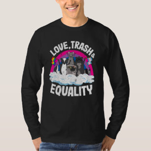 Camiseta Amar Lixo e Igualdade Ogambm Raccoon Bisexual Fla