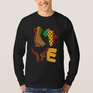 Camiseta Amar Mapa da África Melanina Continente Africano A