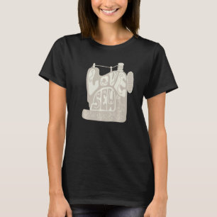 Camiseta Amar Máquinas De Costura De Vintagem, Escadas De E