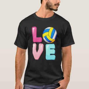 Camiseta Amar Meninas de Ventiladores da Equipe