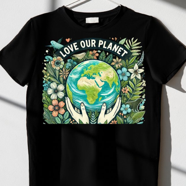 Camiseta Amar nosso planeta Dia da Terra (Criador carregado)