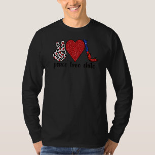 Camiseta Amar o Chile Orgulhoso Bandeira Chilena Raízes Chi