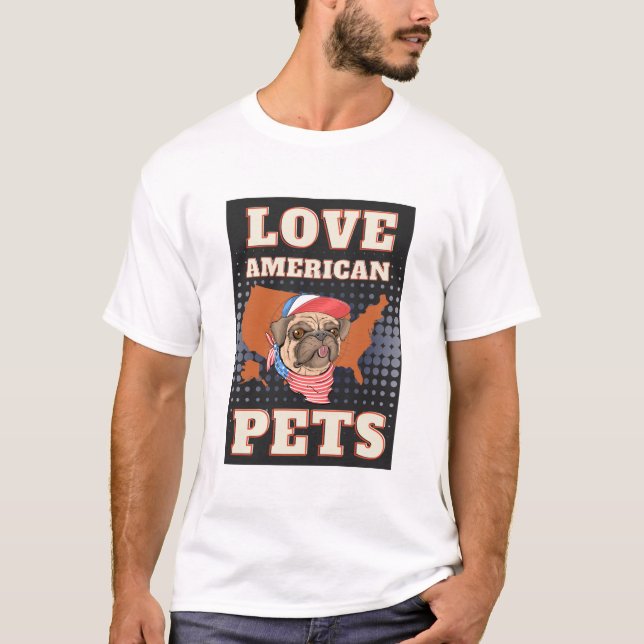 CAMISETA AMAR OS ANIMAIS AMERICANOS (Frente)