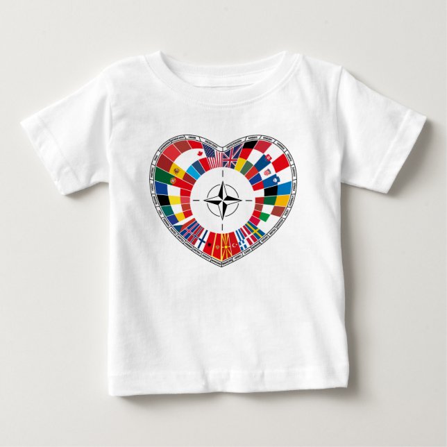 Camiseta Amar Países da OTAN, com a OTAN (Frente)