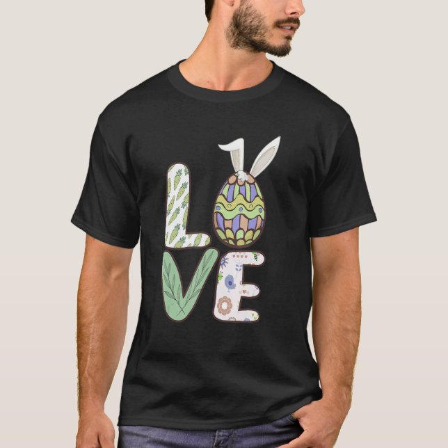 Camiseta Amar Páscoa De Ovos Coelhinhos De Páscoa (Frente)