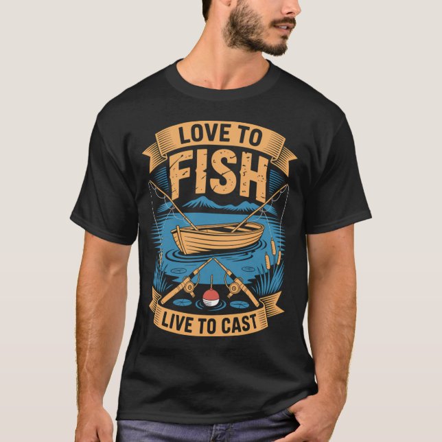 Camiseta Amar Pescar Viver Para Lançar (Frente)