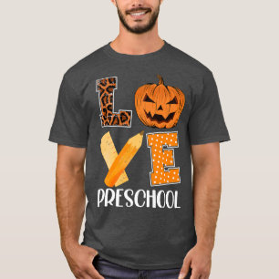 Camiseta Amar Preschool Dia das Bruxas outono Dia de Ação d