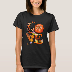 Camiseta Amar Professor Vida Leopardo Cai Pumpkin Graças