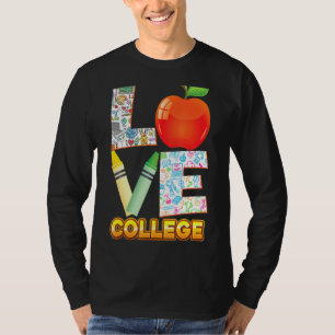 Camiseta Amar Professora Do Colégio Estudante De Volta À Es