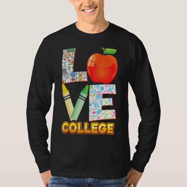 Camiseta Amar Professora Do Colégio Estudante De Volta À Es (Frente)