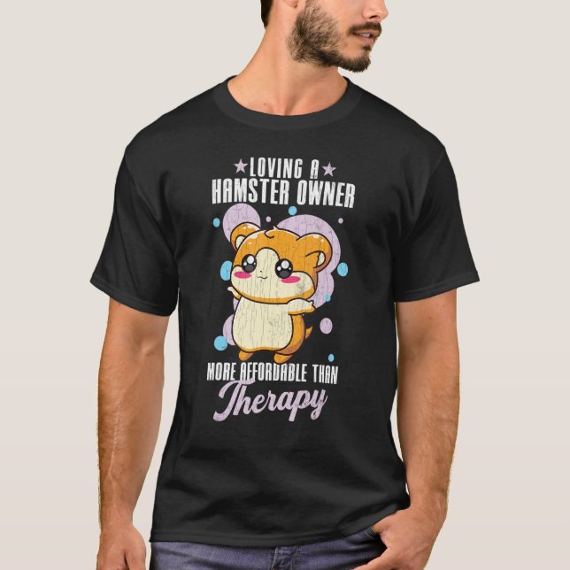 Camiseta Amar Um Hamster É A Terapia Hamsters Pet Graph (Frente)