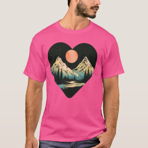 Camiseta Amar Vida Selvagem Natureza Floresta Árvores Lagos