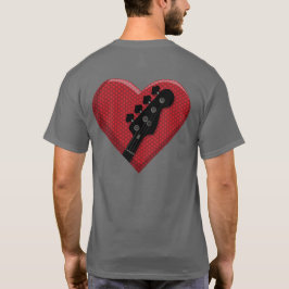 Camiseta Amar Violão Bass Cardíaco com Música Amp Grill