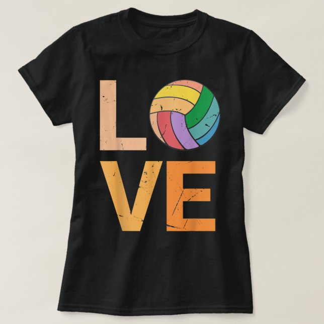 Camiseta Amar Voleibol Melhor Presente para Garota (Frente do Design)
