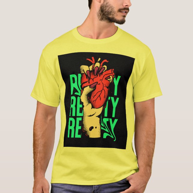 Camiseta amarela com coração (Frente)