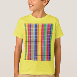 Camiseta Amarela com Padrão Geométrico Colorido | 