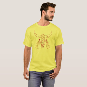 Camiseta amarela da linha vermelha Ghost Dance Buf