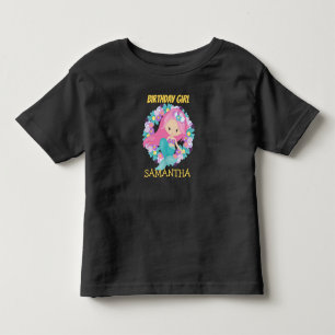 Camiseta amarela de aniversário da Sereia Bebê