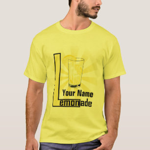 Camiseta amarela Design de texto limonada