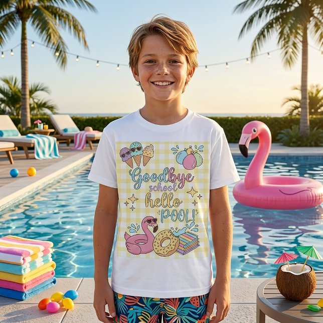 Camiseta Amarela Hello Pool Party Caro  (Criador carregado)