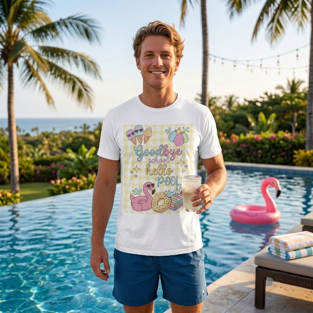 Camiseta Amarela Hello Pool Party Caro  (Criador carregado)