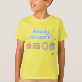 Camiseta Amarela Legal de Volta às Aulas para Meni
