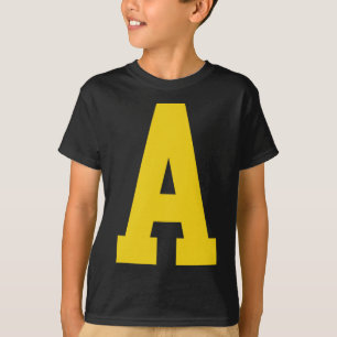 Camiseta Amarelo a' em vermelho para Alvin Costume Hallowee