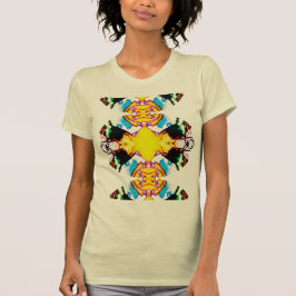 Camiseta Amarelo Azul Verde Sudoeste Estendido Mandala
