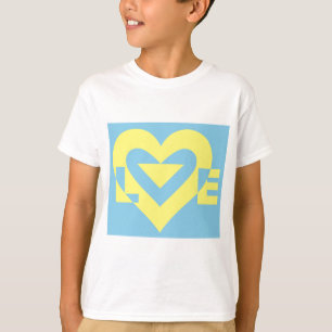 Camiseta Amarelo de Amor em Azul