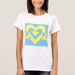 Camiseta Amarelo de Amor em Azul