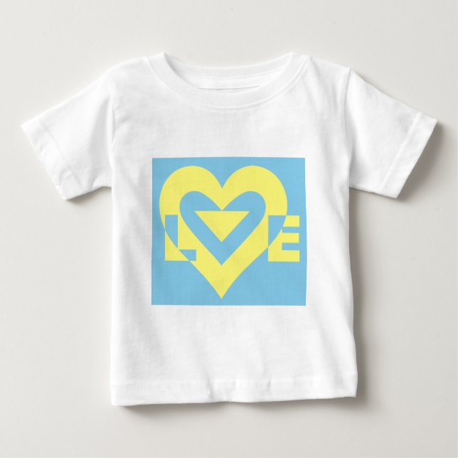 Camiseta Amarelo de Amor em Azul (Frente)