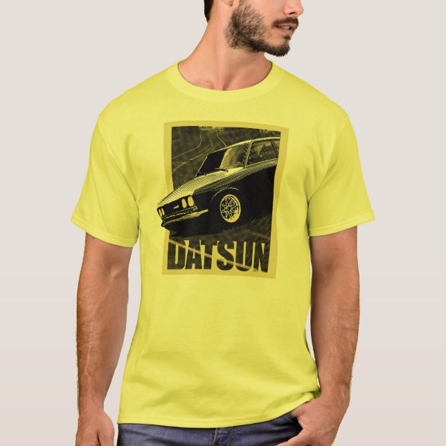 Camiseta Amarelo de Datsun 510 (Frente)
