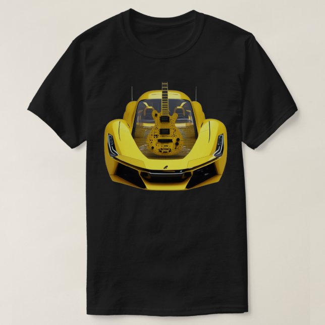 Camiseta Amarelo e Guitarras (Frente do Design)