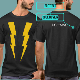 Camiseta Amarelo em Tee Super-herói Negro
