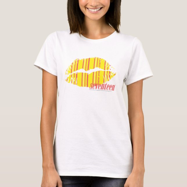 Camiseta Amarelo fino das listras (Frente)