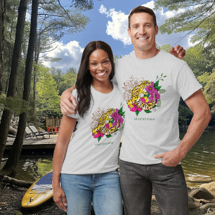 Camiseta Amarelo-leopardo Gecko Verde