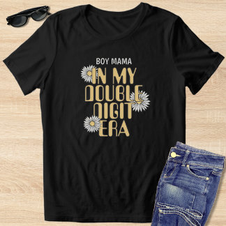 Camiseta Amarelo & Preto Na Minha Era de Dois Dígitos Mamãe
