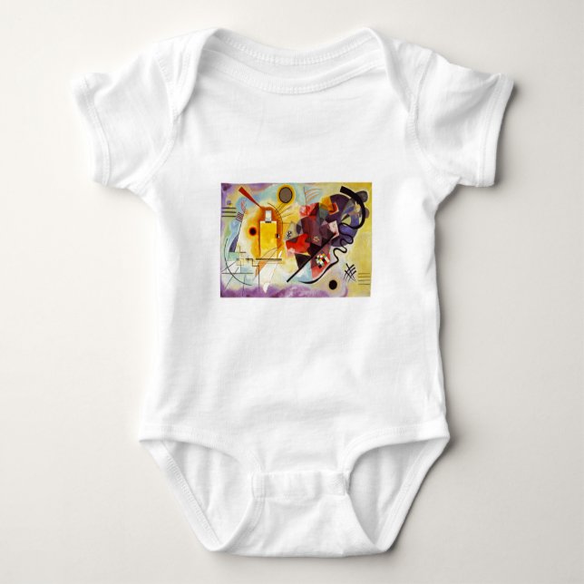 Camiseta Amarelo Vermelho Azul Kandinsky (Frente)