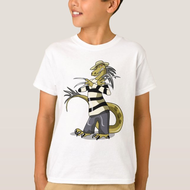 Camiseta Amargasaurus Sendo Freddy Krueger. (Frente)