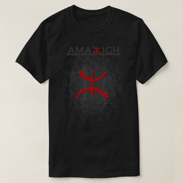 Camiseta AMAZIGH Berber Kabyle Pessoas Bandeira Cultural do (Frente do Design)