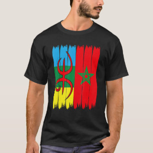 Camiseta Amazigh morocco Flag Proud Amazigh Flag Amazigh mo