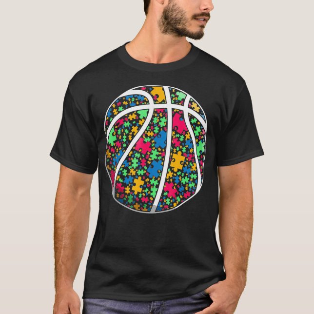 Camiseta Amazing Basketball Autism Sport Autism Awareness K (Frente)