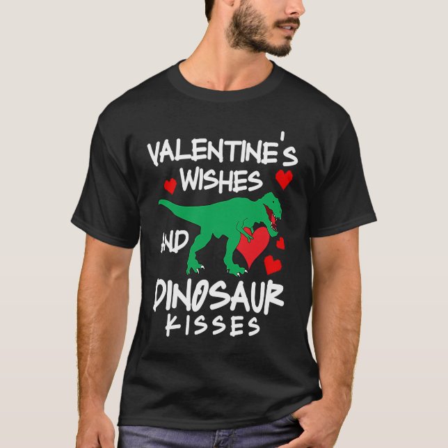 Camiseta Amazing love apparel heart wishes and dinosaur kis (Frente)