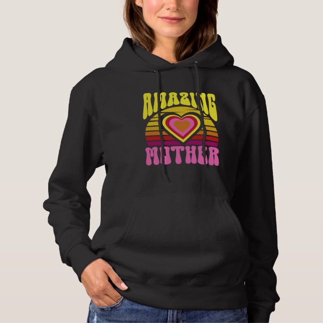 Camiseta Amazing Mother Cute Sunset Hearts Mother s Day Ret (Frente)