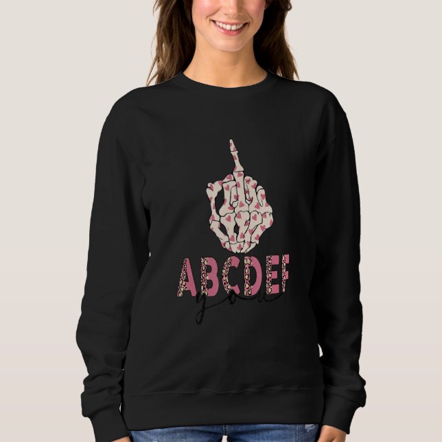 Camiseta Amazing valentine appare skeleton hands abcdef (Frente)