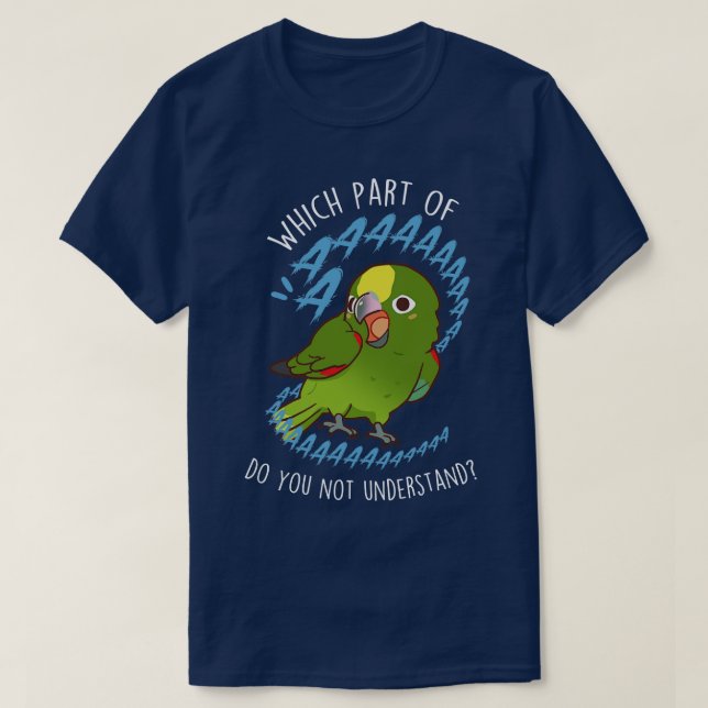 Camiseta Amazon Parrot Aaaa, coroado de amarelão (Frente do Design)