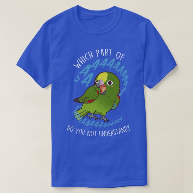 Camiseta Amazon Parrot Aaaa, coroado de amarelão (Frente do Design)