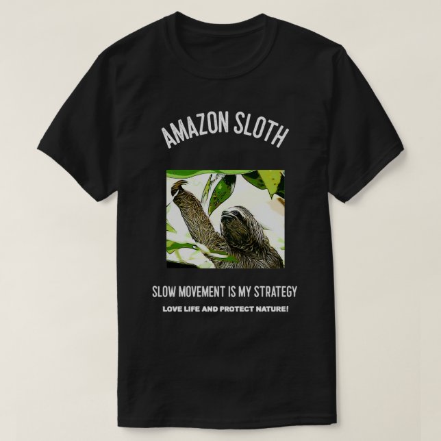 Camiseta Amazon Sloth (Frente do Design)